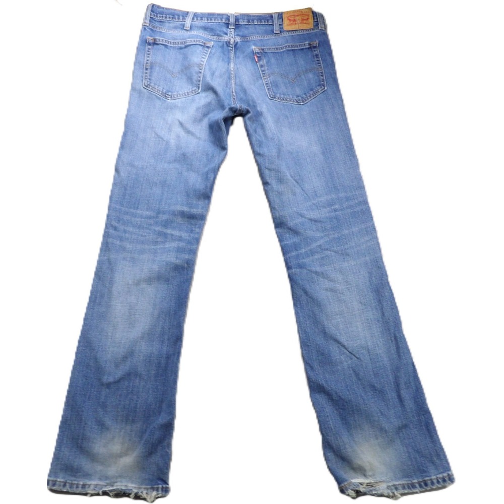 Levis 527 Jeans Men 38x32 Blue Cotton Bootcut Denim Pants Regular Fit Casual EUC
